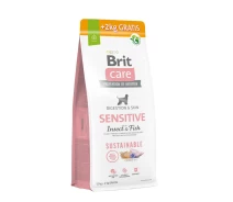 Придбати - корм для собаки  Корм Brit Care Dog Sustainable Sensitive для собак з чутливим травленням, з рибою та комахами, 12+2 кг