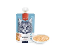 Придбати - корм для кота  Вологий корм Wanpy Chicken Carrot для котів, крем-пюре курка з морквою, 90 г (RAС-38)