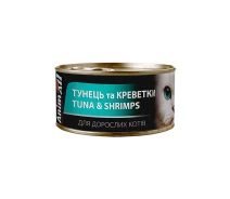 Придбати - корм для кота  Упаковка вологого корму AnimAll для котів з тунцем і креветками 85 г x 6 шт (168329_6)