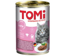 Придбати - корм для кота  Вологий корм консерви для котів TOMi Superpremium Телятина 400 г (4003024157084)