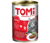 Придбати - корм для кота  Вологий корм консерви для котів TOMi Superpremium Beef яловичина 400 г (4003024157046)
