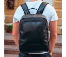 Придбати - рюкзак  Шкіряний рюкзак TIDING BAG 40х17х29 см Чорний