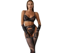 Придбати - жіночу еротичну білизну  Еротичний комплект Babydoll L Чорний 4808