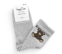 Придбати - жіночу шкарпетку  Жіночі шкарпетки Happy Socks 1-0205LG 36-41 Сірий (8011)