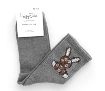 Придбати - жіночу шкарпетку  Жіночі шкарпетки Happy Socks 1-0206DG 36-41 Сірий (8015)
