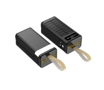 Придбати - універсальну мобільну батарею  Повербанк Powerbank ACL PW90 30000mAh, SOLAR, TypeC + Lighting, Black