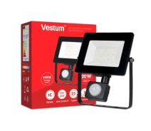 Придбати - прожектор  Прожектор Vestum LED з датчиком руху 20W 2000Лм 6500K 175-250V IP65 (1-VS-3010)