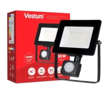 Придбати - прожектор  Прожектор Vestum LED з датчиком руху 50W 4 300Лм 6500K 175-250V IP65 (1-VS-3012) (796977-01)