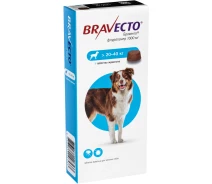 Придбати - протипаразитарний засіб для собаки  Жувальна таблетка Bravecto (Бравекто) від блоx та кліщів для собак 20 - 40 кг (00-00019961)