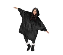 Придбати - жіночу толстовку  Плед-толстовка Huggle Hoodie Чорний (hub_np2_1413)
