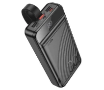 Придбати - універсальну мобільну батарею  Powerbank Hoco J123B PD20W+QC3.0(22.5W) 30000 mAh зі швидкою зарядкою та ліхтариком повербанк 3xUSB Black