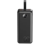 Придбати - універсальну мобільну батарею  Powerbank XO PR240 PD20W+QC3.0(22.5W) 30000 mAh зі швидкою зарядкою та ліхтариком повербанк 2xUSB Black