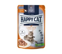 Придбати - корм для кота  Вологий корм Happy Cat Land Ente у вигляді шматочків у соусі для кішок з качкою 85 г