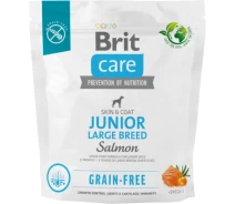Придбати - корм для собаки  Сухий корм для собак Brit Care Dog Grain-free Junior Large Breed для великих порід з лососем 1 кг (8595602558889) (678786-01)