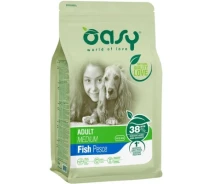 Придбати - корм для собаки  Сухий корм для собак OASY LIFESTAGE Adult Medium риба 12 кг (8054329510162) (782839-01)