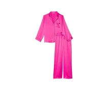 Придбати - жіночу піжаму  Сатинова піжама Victoria's Secret Satin Long Pajama Set Fucshia Frenzy розмір s (NC002527)