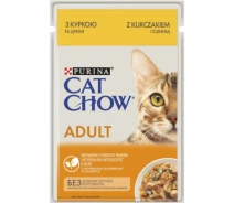 Придбати - корм для кота  Вологий корм для кішок Purina Cat Chow Adult з куркою та кабачками в желе 85г (7613036595049) (721550-01)
