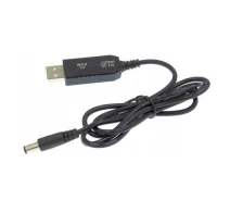 Придбати - кабель та перехідник  Кабель USB-DC (5V to 12V) для роутера, модему, живлення від повербанку для гаджетів та техніки (9423)