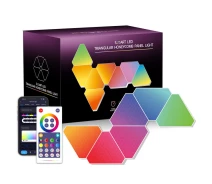 Придбати - настінний світильник  Настінний світильник Smart Triangular Quantum Light SAL-012B Bluetooth USB interface with app 6pcs White