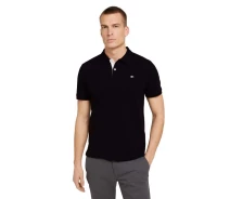 Придбати - чоловіче поло  Поло basic polo with contrast 1027713XX1029999 Tom Tailor XL Чорний