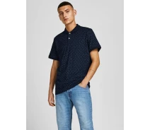 Придбати - чоловіче поло  Поло JJEJACK DETAIL POLO SS NOOS 12201315-Navy Blazer-AOP:Full Body Jack & Jones L Темно-синій