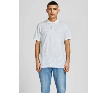 Придбати - чоловіче поло  Поло JJEJACK DETAIL POLO SS NOOS 12201315-White-AOP:Full Body Jack & Jones S Білий