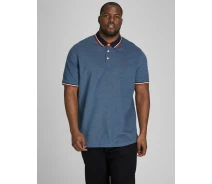 Придбати - чоловіче поло  Поло JJEPAULOS POLO SS NOOS PS 12143859-Denim Blue-Detail:PS Jack & Jones PLUS 2XL Темно-синій