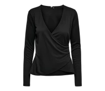 Придбати - жіночий топ  Топ із запахом ONPNORI LS WRAP TOP 15236598-Black Only Play XS Чорний