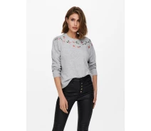 Придбати - жіночий пуловер  Пуловер ONLFIE LIFE L/S PULLOVER CC KNT 15232538-Light Grey Melange ONLY XS Сірий