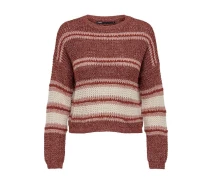 Придбати - жіночий пуловер  Пуловер ONLINA L/S PULLOVER CC KNT 15229820-Ash Rose-Detail:W. PUMICE STONE / ROATED ONLY XS Бордовий