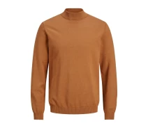 Придбати - чоловічу водолазку та гольф  Водолазка JJEBASIC KNIT MOCK NECK NOOS 12190170-Umber-Detail: twisted w. Meerkat Jack & Jones XXL Помаранчевий
