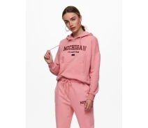 Придбати - жіноче худі  Худі ONLCOLLEGE LIFE L/S HOOD SWT 15235558 Blush ONLY XL Рожевий