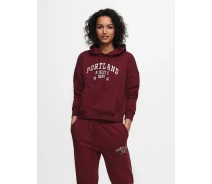 Придбати - жіноче худі  Худі ONLCOLLEGE LIFE L/S HOOD SWT 15235558 Cabernet ONLY XL Бордовий