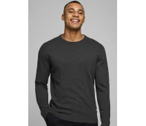 Придбати - чоловічий пуловер  Пуловер JJEBASIC KNIT CREW NECK NOOS 12137190-Dark Grey Melange Jack & Jones S Темно-сірий