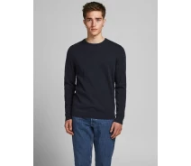 Придбати - чоловічий пуловер  Пуловер JJEBASIC KNIT CREW NECK NOOS 12137190-Navy Blazer Jack & Jones S Темно-синій