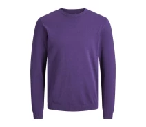 Придбати - чоловічий пуловер  Пуловер JJEBASIC KNIT CREW NECK NOOS 12137190-Acai Jack & Jones XXL Фіолетовий
