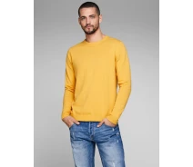 Придбати - чоловічий пуловер  Пуловер JJEBASIC KNIT CREW NECK NOOS 12137190-Golden Orange Jack & Jones XXL Жовтий