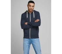Придбати - чоловічу толстовку  Толстовка JJEHOLMEN SWEAT ZIP HOOD NOOS 12136884-Navy Blazer-Fit: REG FIT Jack & Jones S