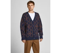 Придбати - чоловічий кардигани  Кардиган JORSNAKE KNIT CARDIGAN KA KNT21 12206819-Navy Blazer-Fit:BOX Jack & Jones XXL Темно-синій