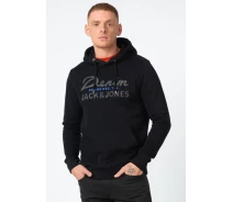 Придбати - чоловічу толстовку  Толстовка JJAPPLICATION SWEAT HOOD 12175548Black Jack & Jones M Чорний