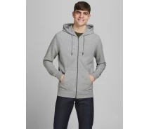 Придбати - чоловічу толстовку  Толстовка JJEBASIC SWEAT ZIP HOOD NOOS 12181901 Light Grey Melange Jack & Jones XXL Сірий
