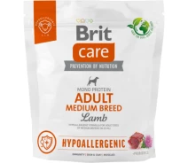 Придбати - корм для собаки  Сухий корм для собак Brit Care Dog Hypoallergenic Adult Medium Breed гіпоалергенний з ягнятком 1 кг (8595602559039) (678792-01)
