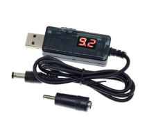 Придбати - кабель та перехідник  Кабель живлення від Power Bank USB 5V - DC 9V/12V універсальний для Wi-Fi роутера, що підвищує з перемикачем напруги (3.5 х 1.35 та 5.5 х 2.55)