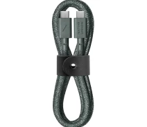 Придбати - кабель та перехідник  Кабель Native Union Belt Cable USB-C to USB-C Slate Green (1.2 m) (BELT-C-GRN-2-NP)