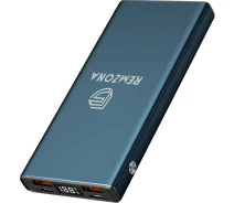 Придбати - універсальну мобільну батарею  Повербанк 10000mAh 22.5W Remzona Extrinity Metal 10X зі швидкою зарядкою PD Quick Charge 3.0 Fast Charge УМБ для телефона айфона роутера планшета LED дисплей портативний + кабель USB-A USB-C (6958229017191)