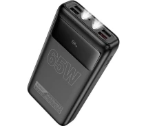 Придбати - універсальну мобільну батарею  Power bank Hoco DB81 30000 mAh 65W для ноутбука зі швидкою зарядкою, ліхтариком та дисплеєм 4xUSB Black