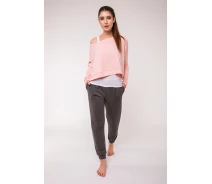 Придбати - жіночий домашній костюм  Костюм Forly Костюм - трійка New Style S / M рожевий / сірий TR0015-71-69_S / M