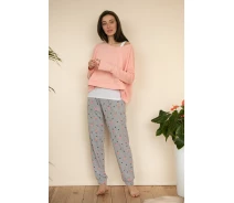 Придбати - жіночий домашній костюм  Костюм Forly Костюм - трійка New Style Flamingo S / M рожевий / сірий TR0015-73-69_S / M