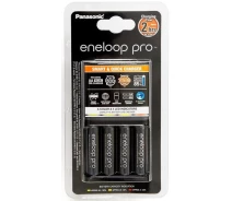 Придбати -  Зарядний пристрій Panasonic Smart-Quick Charger + Акумулятор Eneloop Pro NI-MH AA 2500 мАг, 4 шт. (K-KJ55HCD40E-e)