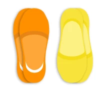 Придбати - жіночий слід  Комплект шкарпеток-невидимок від SOX (2 пари: помаранчеві + жовті)